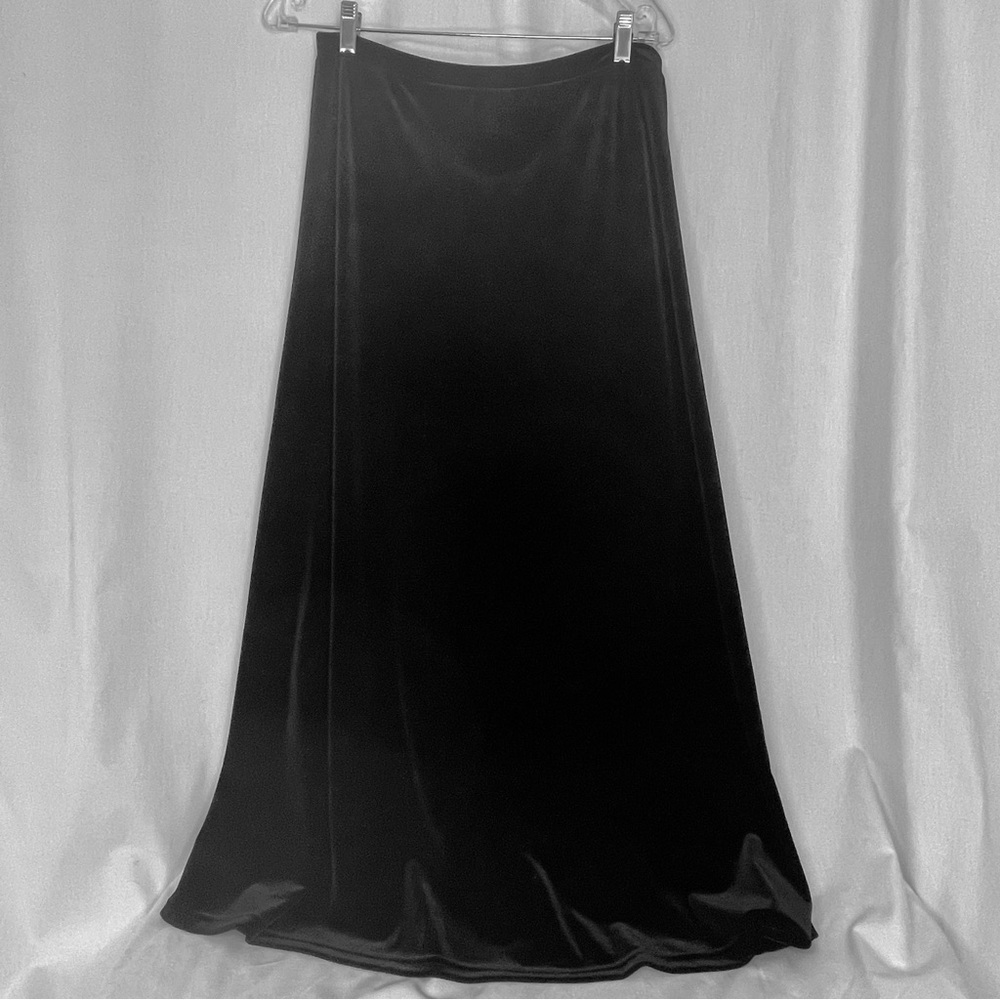 Koret Black Velvet Maxi Skirt
